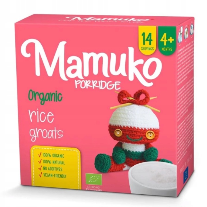 Кашка Рисова з Екологічних Занять UE для Дітей Натуральна Mamuko 4 міс.+