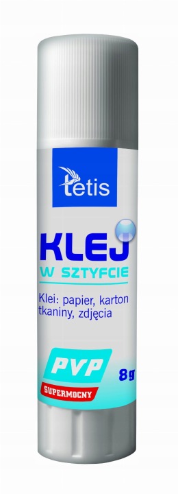 Клей-олівець PVP прозорий 8 г TETIS