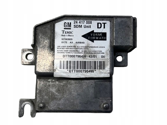 OPEL CORSA C COMBO C modul SENSOR airbag airbagov 24417008 DT BEZWYPADKOWY