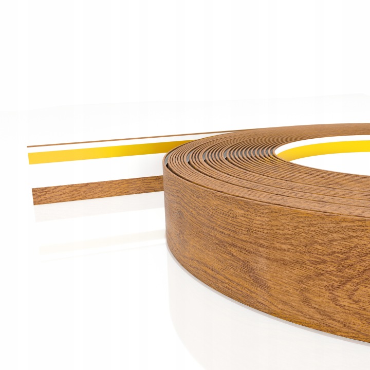 Okenní maskovací lišta Plochá Zlatý Dub 30 mm pro Pvc okna 10 m