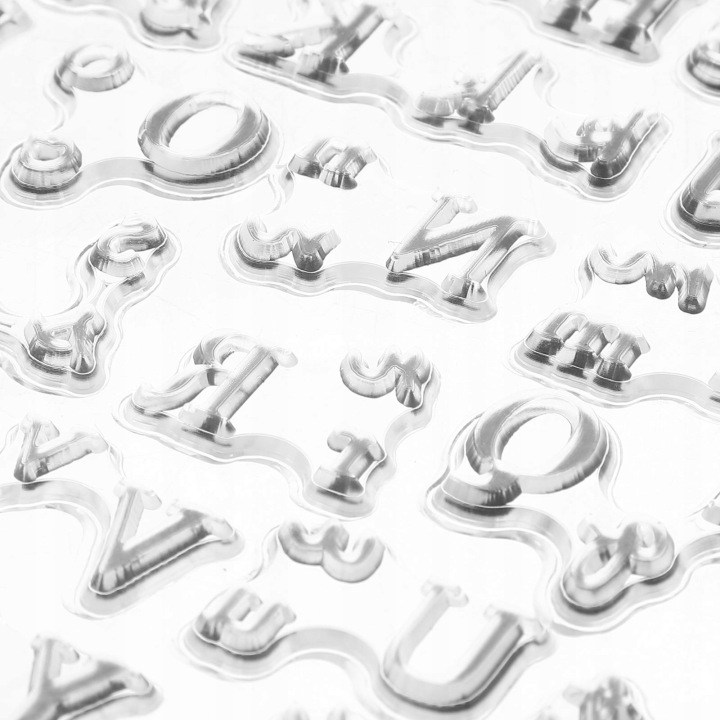 Сірі силіконові печатки літери для DIY і скрапбукінгу — фото 8