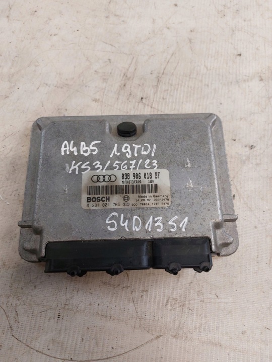 Unité de contrôle Ordinateur Moteur AUDI A4 B5 1.9TDI 038906018BF 0281001765 BOSCH