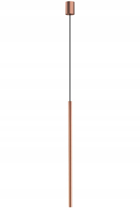Lampa trubka nad stůl bodová tuba měď glamour dekorace dlouhá trubka