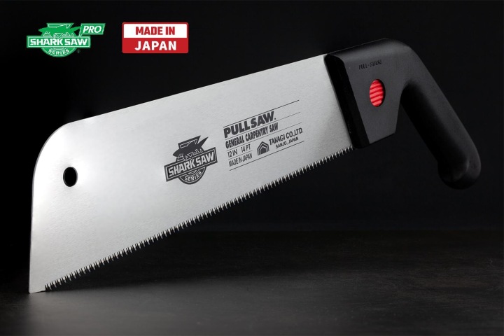 Pila na dřevo, Osb, sádrokarton a plastové trubky – SharkSaw Japan