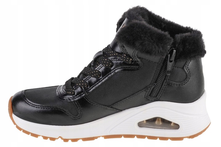 SKECHERS UNO - COZY ON AIR [32] Взуття зимове дівчаче Чорний — фото 4