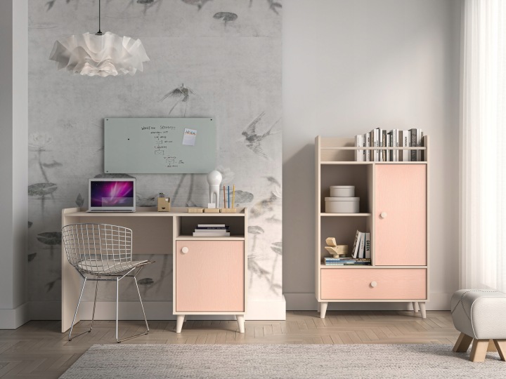 Письмовий стіл ML Meble Mevel 120 x 58 x 80 см Millenial Рожевий — фото 2