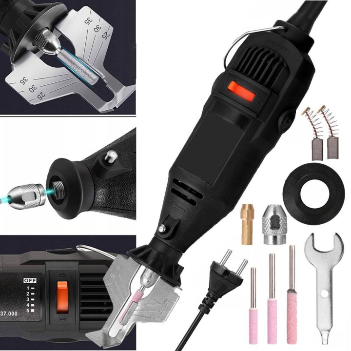 Elektrická Ostřička Řetězů Benzínová, Nastavitelná Pila 180W 3.2MM