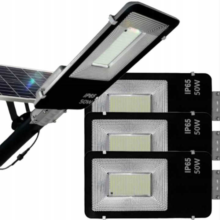 4X Solární Lampa Led 50W Lampa Na Terasa Balkon Senzor Soumraku Ovladač