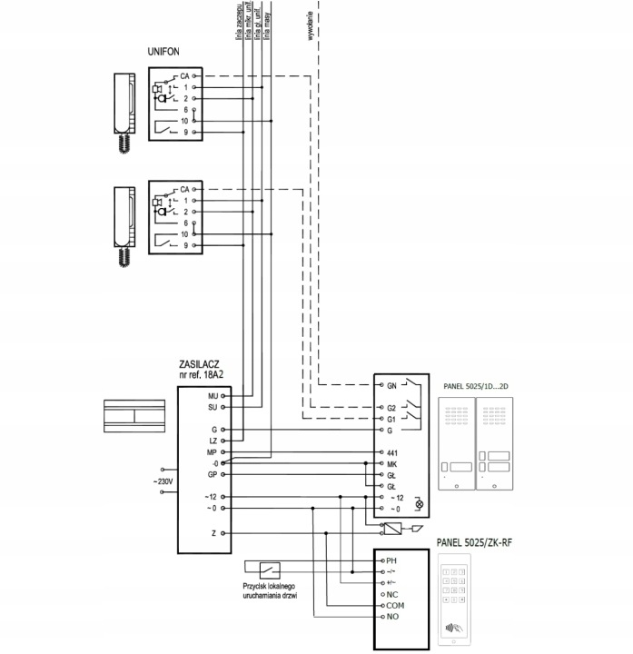 Urmet домофоны схема подключения