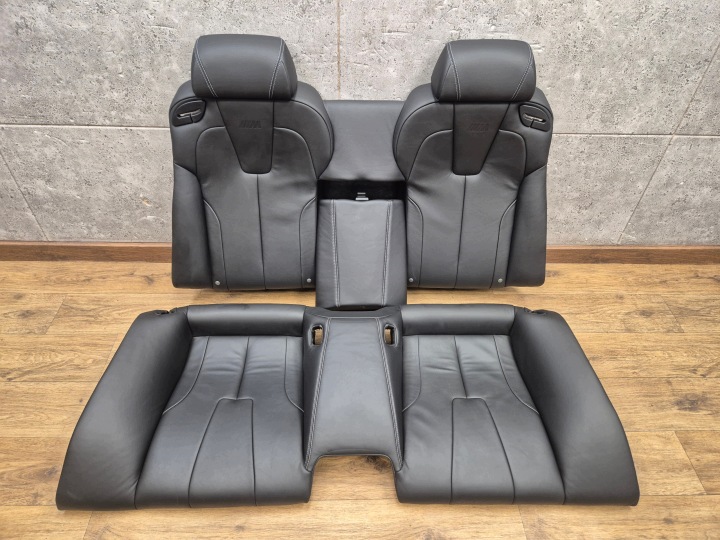 BMW M6 F13 sitz heck hinten schwarze leder MERINO SCHWARZ komplett