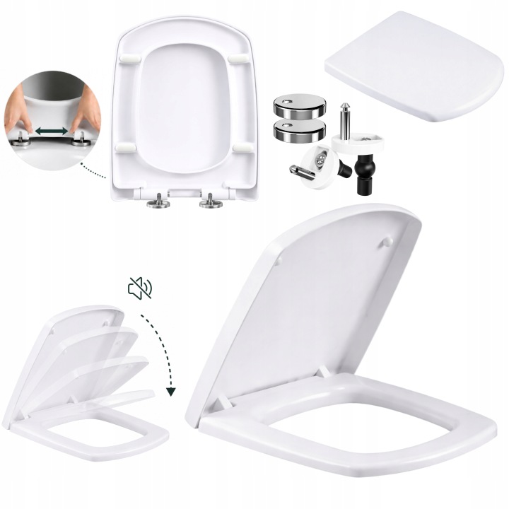 Wc sedátko Zaro AquaUno D-Shape duroplast 44x36 cm