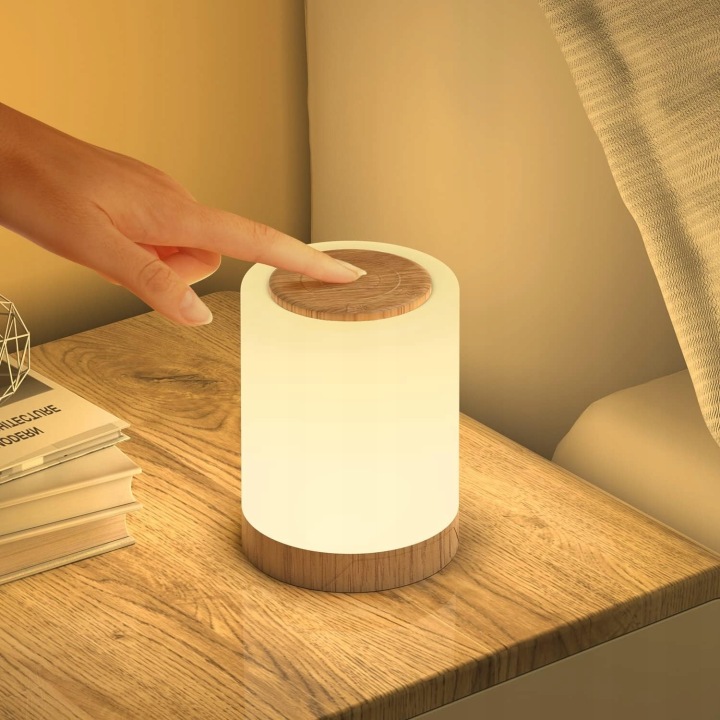 LAMPKA NOCNA LED сенсорна RGB 13 кольорів USB на письмовий стіл спальня для дітей — фото 2