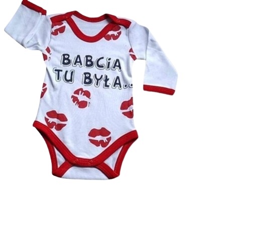 Komplet body półśpiochy niemowlęcy " babcia tu była " bawełna — zdjęcie 4