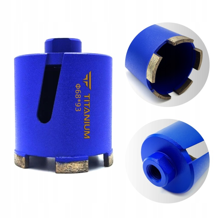 Diamantová korunka korunkový vrták pro betonu cihly plechovky 68 mm M16 Titanium Kdo