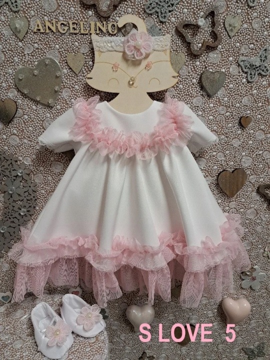 Вершкова сукенка для хрещення для дівчинки S LOVE 5 56 Angelino