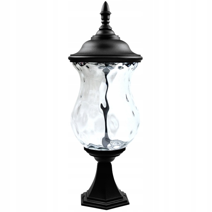 Zahradní Led lampa Stojací skleněná lampa 9W 3000K 54 cm černá Marsylia