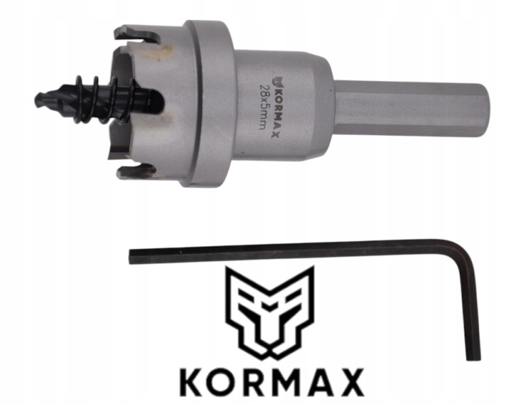 Děrovací Korunkový Vrták na kov 28 mm x 5 mm Tct karbidový jádrový vrták krátký Hd