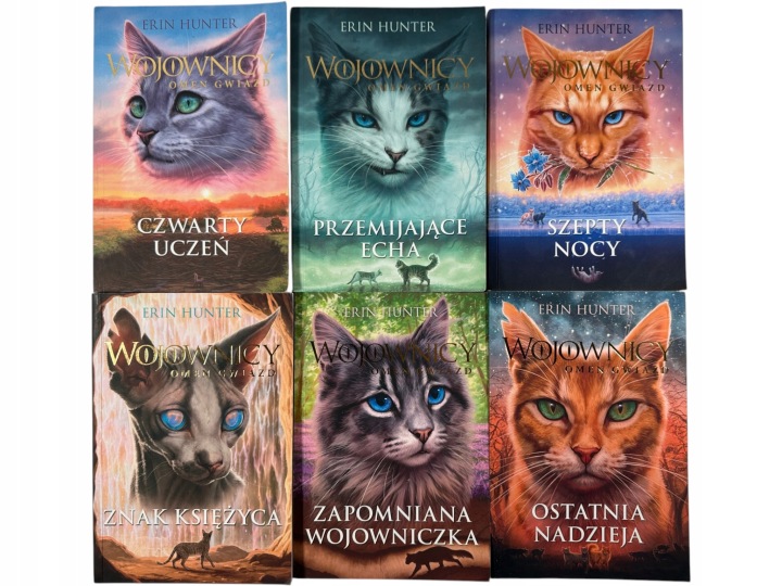 Zdjęcie egzemplarza: Wojownicy / Omen Gwiazd Tomy 1-6 / Erin Hunter komplet książki