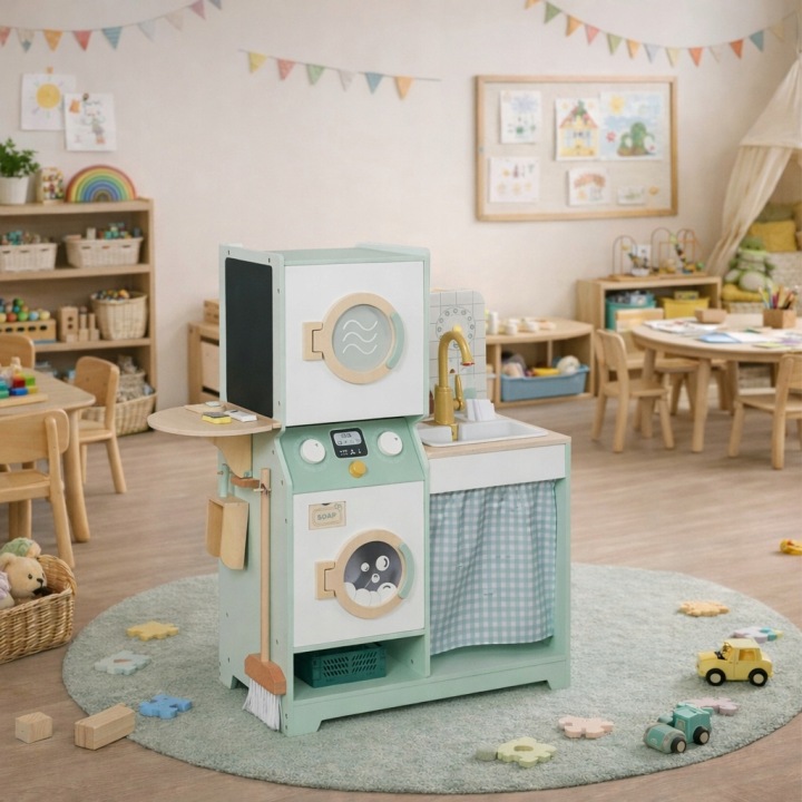 Пральна машина дитяча 3 в 1 з умивальником і сушаркою GINGER HOME — фото 12