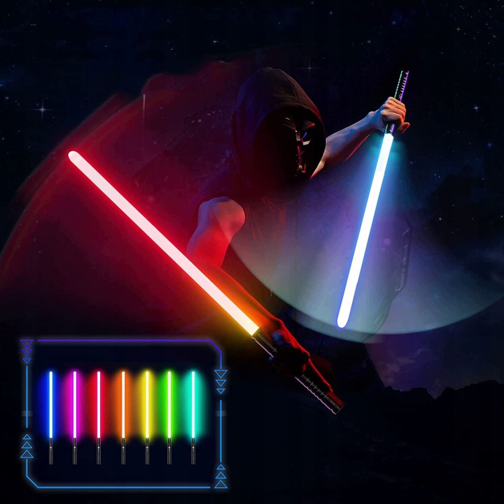Набір Металевих Мечів Світлових Rgb Заряджання Usb 11 Кольорів RGB — фото 4