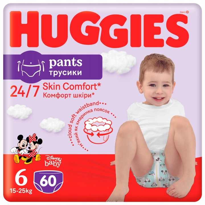 Трусики-підгузки Huggies Штани Little Movers 6 (15-25 кг) 60 шт.