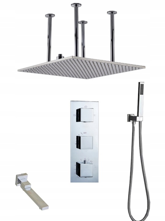 Led Podomítková Sada Vývod Dešťová Sprcha 50 CM