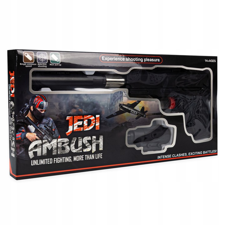 SPRING GUN FOR GEL BALLS, LASER SILENCER Kind guns