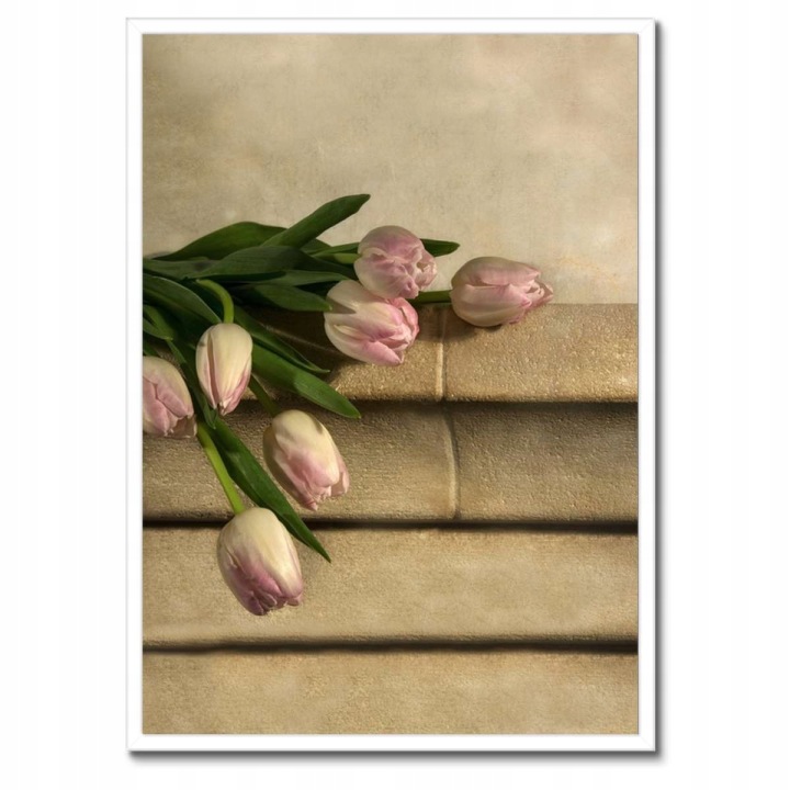 Plakáty v rámu 50x70 Kytice růžových tulipánů