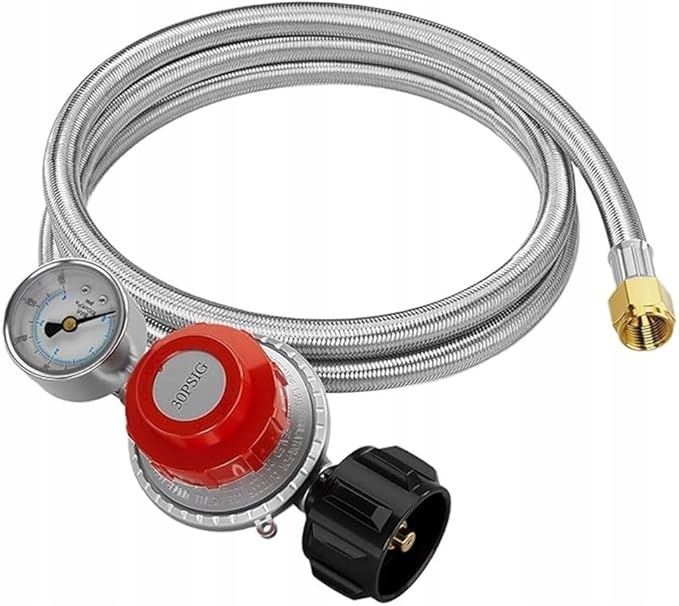 Regulovatelný plynový reduktor propan High Pressure 0-30 Psi s manometrem 1,5 m
