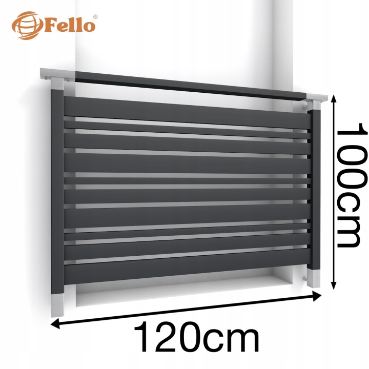 Multi Francouzský balkon 120 cm Balustrada Ral
