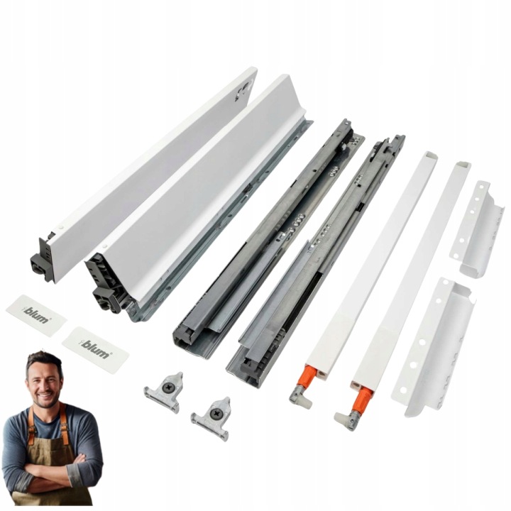 Šuplík Blum Tandembox Antaro 500 mm Vysoká 199 mm Nosnost 35 kg bílá
