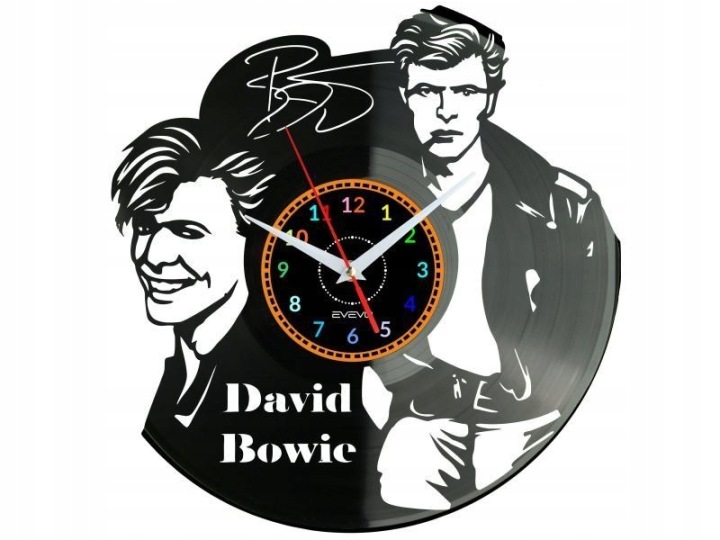 David Bowie Dekorativní Nástěnné Hodiny Moderní Vinylová Deska Dárek