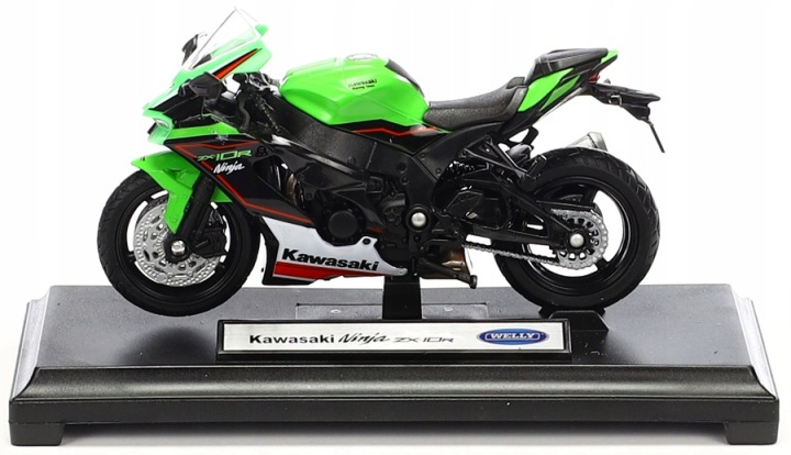 Гонщик Kawasaki Ніндзя ZX-10R модель металева 1:18 WELLY 2021 — фото 11