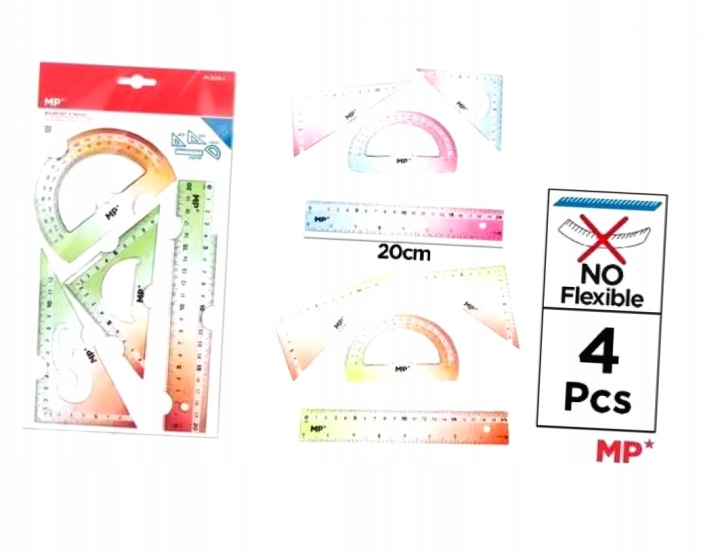 Zestaw geometryczny 4 elementy 20 см, mp main paper