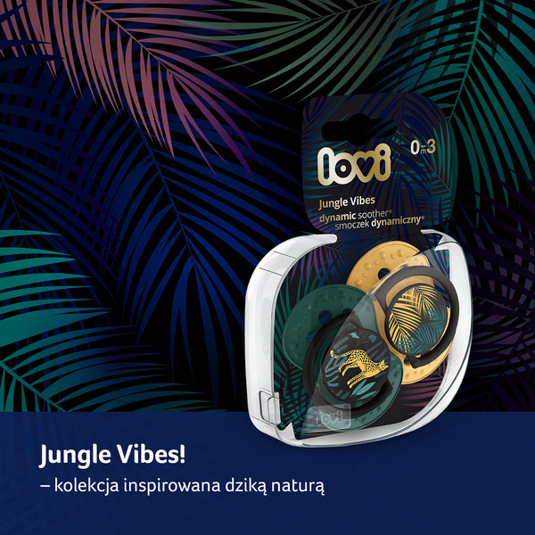 LOVI Соска силіконова динамічна для немовлят 0-3 міс. Джунглі Vibes Boy 2 шт. — фото 12