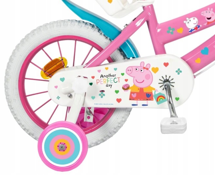 Велосипед дитячий Świnka Peppa 14" рожевий для дівчинки кошичок — фото 4