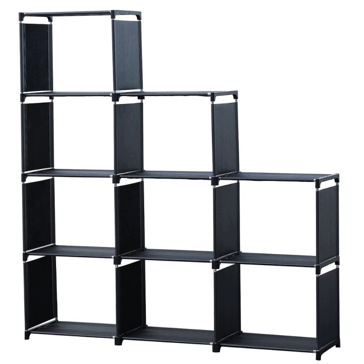 Herzberg HG-03350 schodový regál a úložná skříňka s 9 úrovněmi (125 x 125