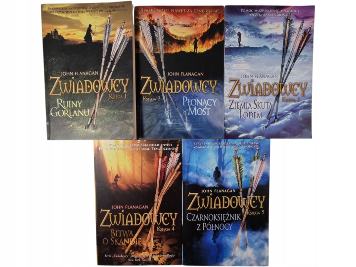 Zdjęcie egzemplarza: Zwiadowcy Tomy 1-5 / John Flanagan zestaw książek