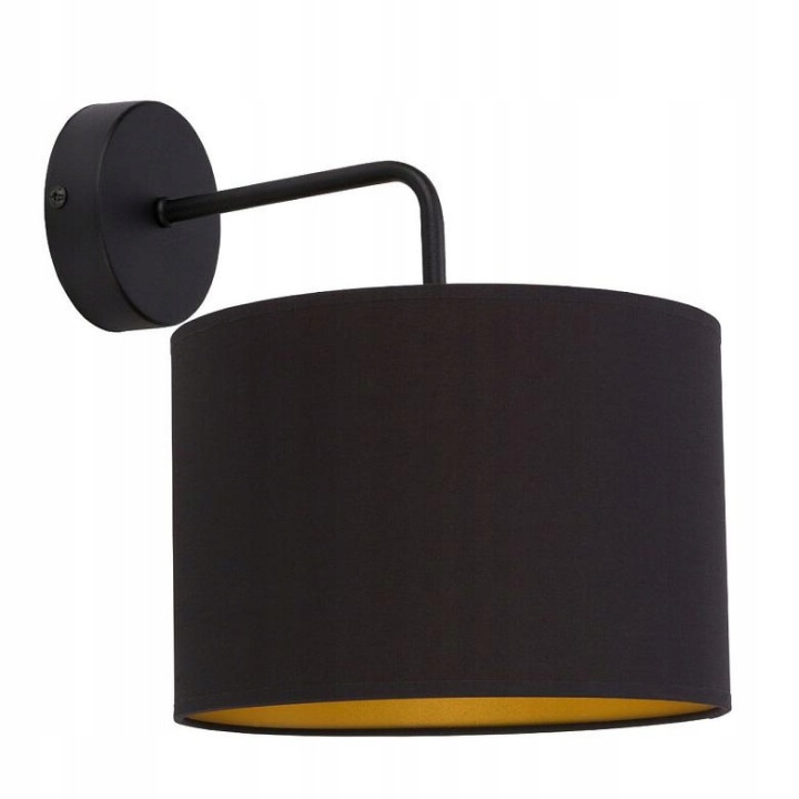 Nástěnná lampa Alice Černá Zlatá Abažur 1xE27 Nástěnná lampa do pracovny