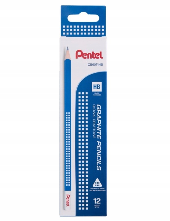 Олівець дерев'яний твердість HB трикутний CB60T-HB PENTEL — фото 3