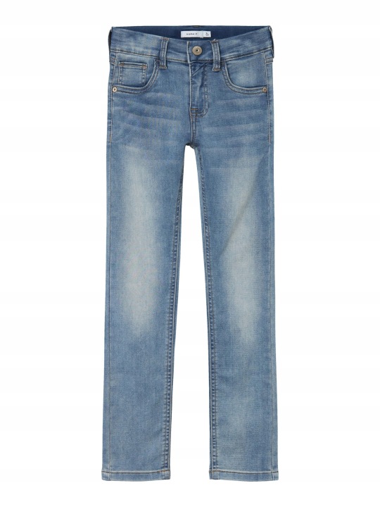 Name It Штани дівчачі, блакитний (блакитний denim), 122 см