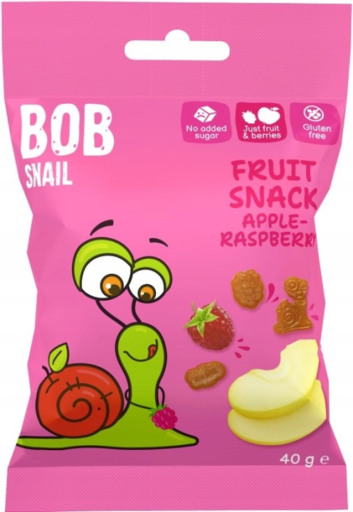 Bob Snail | Желейки фруктові яблуко малина | 40 г