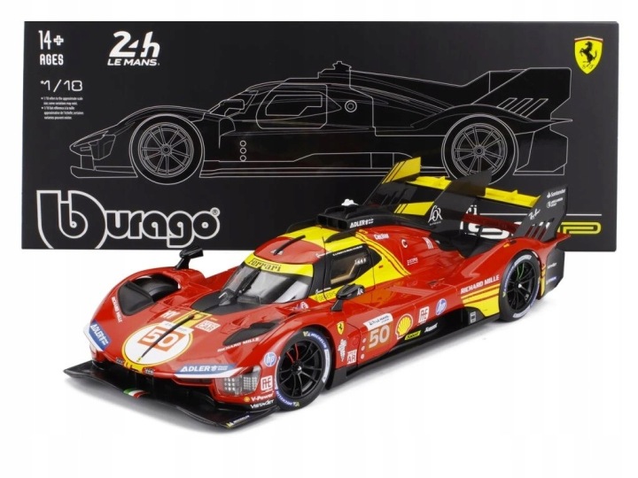 Bburago Ferrari 499P Le Mans 2024 1:18 — фото 6