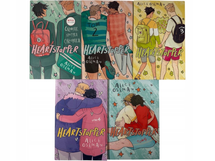 Zdjęcie egzemplarza: Heartstopper Tomy 1-5 / Alice Oseman / powieść graficzna
