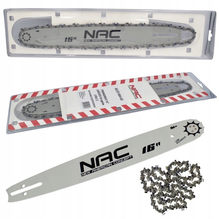 Set Nac Vodítko 16" Řetěz 56 Článků 3/8x1,3 Pro Elektrické Pily