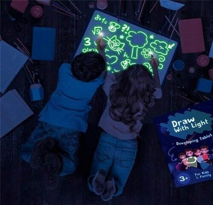Велика дошка малювання світло LED планшет дошка для малювання — фото 12