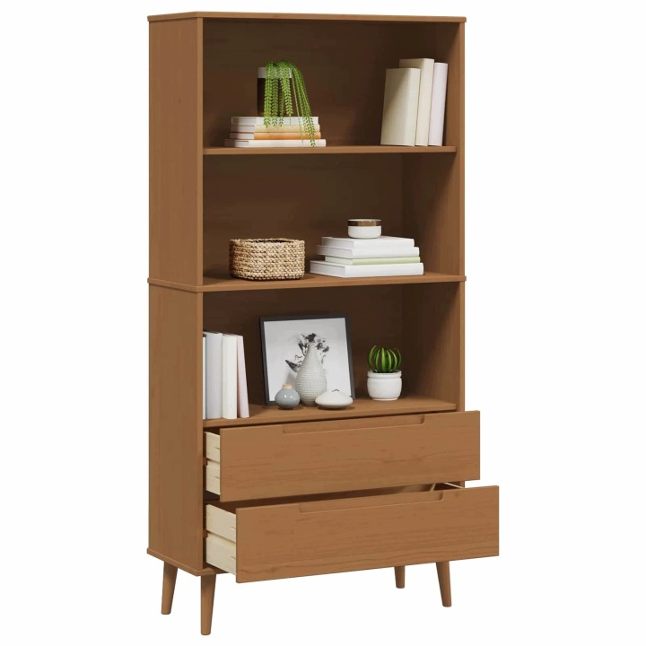 Полиця для книжок MOLDE 85 x 35 x 170,5 см Масив сосни — фото 3