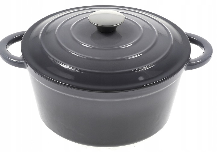 Hrnec 4,8 L Smaltovaný S Poklicí Šedý Indukční Trouba 26 CM