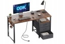 Počítačový stůl se 3 zásuvkami, 2 zásuvky, 2 Usb porty 120 x 48 x 75,5 cm
