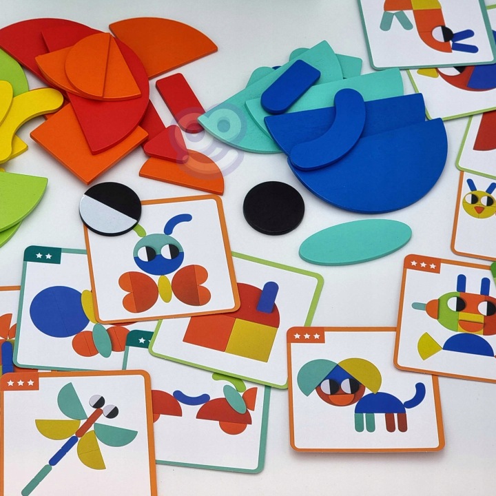 PUZZLE MONTESSORI DREWNIANA UKŁADANKA LOGICZNA Materiał drewno
